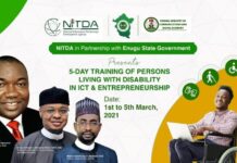 NITDA Begins IT entrepreneurship Training for 50 PLWDs in Enugu