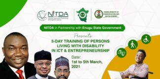 NITDA Begins IT entrepreneurship Training for 50 PLWDs in Enugu
