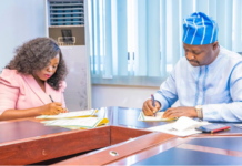 Tech4Dev Partners Fed. Min. Of Youth & Sports To Upskill 36,000 Youths L-r: Executive Director of Tech4Dev, Diwura Oladepo and the Honorable Minister of Youth and Sports Development, Sunday Dare in Abuja