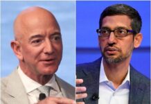 Am Jealous Of Jeff Bezos Upcoming Space Flight, Says Google CEO Jeff Bezos with Goggle CEO, Sundar Pichai