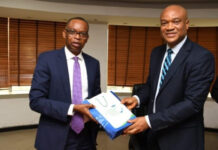 NCC, NESG To Boost Telecoms Impact On Economy Through Collaboration L-r: Dr. Ikechukwu Adinde, director, Public Affairs, Nigerian Communication Commission (NCC) and Nnanna Ude, leader, National Assembly Business Environment RoundTable (NASSBER), Nigeria Economic Summit Group (NESG)