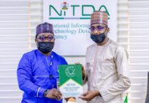 NITDA To Support AREAI On Digital Innovation For Rural Communities R-l: Mallam Kashifu Inuwa Abdullahi, director general of NITDA with Prince Gideon Olarewaju, chief executive director, AREA