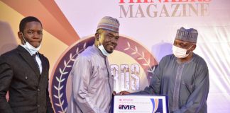 Thinkers Magazine Awards IMPR, Pantami, NITDA, Galaxy Backbone, others in Abuja Alh Yushau Shuaib of IMPR receives Thinkers award from Mallam Garba Shehu