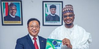 China shows interest to partner with Nigeria on digital economy L-r: Cui Jianchun, Chinese ambassador to Nigeria receiving NDEPS document from Professor Isa Ali Ibrahim (Pantami), minister of Communications and Digital Economy