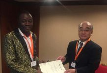 Lecturer Trains Students, Security Operatives on Drone Operation Mr Sagir receiving certificate of international recognition