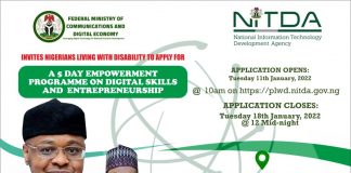 Digital Skills Training: NITDA Opens Online Portal for Persons With Disability