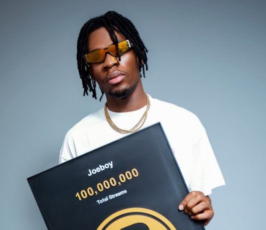 Joeboy hits 100 million streams on Boomplay