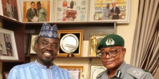 NCS Aids Food Production, Urges Importers To Embrace E-Valuation System Mal. Yushau Shuaib of PR Nigeria with spokesperson, Nigeria Custom Service, Deputy Controller Timi Bomodi