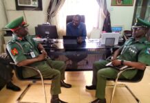 Late Imam Agaka: Army Spokesperson Visits PRNigeria Publisher, Police IG Offers Condolence Army Spoke person, Brig.Gen. Onyema Nwachukwu, CSP Olumuyiwa Adejobi during a condolence visit to PR Nigeria Publisher, Alh Yushau Shuaib in Abuja