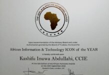 DG NITDA Honoured As The African Information Technology Icon Of The Year 2022