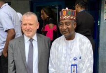 DBI, ICDL To Partner On Digital Skills Certification Programmes DBI President/CEO Prof. Mohammed Ajiya (right) with the Chief Executive Officer ICDL, Damien O’Sullivan