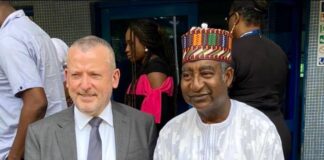 DBI, ICDL To Partner On Digital Skills Certification Programmes DBI President/CEO Prof. Mohammed Ajiya (right) with the Chief Executive Officer ICDL, Damien O’Sullivan