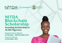 APPLY: NITDA, Dominenium to Award 30,000 Scholarships to Nigerians on Blockchain Technology