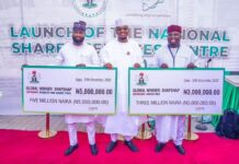 Buhari flags off Five Million Microsoft skills training programme; rewards ShapShap, FLOEWS Prof Pantami, Khalil Halil, Founder of ShapShap (L) and Bashir Abubakar, Founder & CEO, FLOEWS
