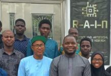 RAIN and Shaping Nigeria’s AI, Robotics’ Future Hon. Oluyemi Taiwo with Dr. Olusola Ayoola during courtesy visit to RAIN Centre