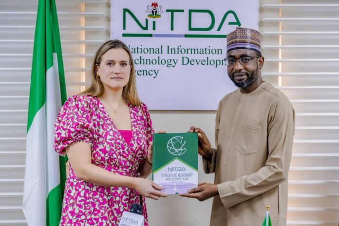 DG NITDA, Kashifu Inuwa Abdullahi with WhatsApp's Director, Helen Charles