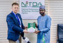 NITDA To EU EOM: FG Safeguarding Digital Space To Ensure Successful Election DG NITDA Kashifu Inuwa Abdullahi with Head of EU EOM To Nigeria, Marek Mbracka