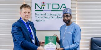 NITDA To EU EOM: FG Safeguarding Digital Space To Ensure Successful Election DG NITDA Kashifu Inuwa Abdullahi with Head of EU EOM To Nigeria, Marek Mbracka