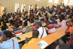 Cross section of students during the session