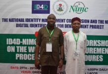 NIMC Boss Tasks Management on Compliance as Expert Calls for Amendment NIMC DG, Engr. Aliyu Aziz Abubakar with ID4D project Communications Manager, Dr. Walter Duru