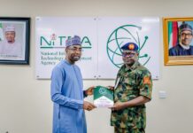 Emerging Tech: NITDA, NYSC to Collaborate on Scaling Awareness & Adoption The Director-General of NITDA, Kashifu Inuwa Abdullahi, CCIE & the Director-General, NYSC, Brig. Gen YD Ahmed during the courtesy call on NITDA