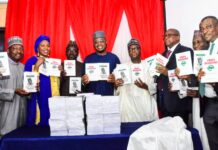 Reviewing a Book on Pantami’s Trials and Triumphs by Jaafar Jaafar Dignitaries at Ist Economic confidential and Book Presentation