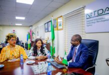 NITDA, LEAP Africa Collaborate To Harness Youth Talents L-R: The Director General of NITDA, Kashifu Inuwa CCIE, and members of LEAP Africa's led by its Executive Director, Kehinde Ayeni during the visit.