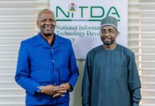 NITDA, SMEDAN to Institutionalise SMEs in Nigeria L-R- DG of SMEDAN, Mr Oluwale Fasanya and DG NITDA, Kashifu Inuwa CCIE during the courtesy visit