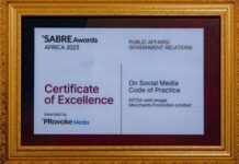 NITDA Bags ‘Certificate Of Excellence’ At APRA 2023 SABRE Certificate of excellence