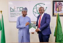 NITDA Leading Africa’s Digital Economy Drive – Zambian Govt NITDA DG, Kashifu Inuwa Abdullahi, CCIE, with ZICTA Director, Austin Sichinga