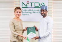 NITDA Woos Global Tech Giants For Support, Collaboration The DG, NITDA Kashifu Inuwa CCIE with Executive Vice President, Trixie Lohmirman of Dubai World Trade Centre