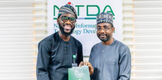 Google Introduces New West Africa Director to NITDA, Assures more Collaboration Google West Africa Director, Olumide Balogun, and the DG,NITDA, Kashifu Inuwa, CCIE