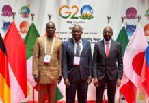 Digital Economy: NITDA Coordinates Nigeria’s Participation at G20 Ministerial Meeting L-R. Engr. Salisu Kaka, Ag. Director, Digital Economy Development Department, Permanent Secretary, Federal Ministry of Communications, Innovation and Digital Economy Dr William Alo, and DG NITDA, Kashifu Inuwa CCIE