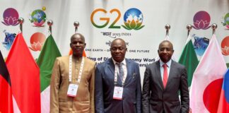 Digital Economy: NITDA Coordinates Nigeria’s Participation at G20 Ministerial Meeting L-R. Engr. Salisu Kaka, Ag. Director, Digital Economy Development Department, Permanent Secretary, Federal Ministry of Communications, Innovation and Digital Economy Dr William Alo, and DG NITDA, Kashifu Inuwa CCIE