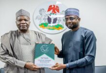 NITDA pledges enhanced collaboration with Gombe on digital literacy R-L: DG NITDA, Kashifu Inuwa Abdullahi, CCIE with Gombe State Governor, Muhammadu Inuwa Yahaya