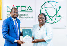 NITDA Committed To Sustainable Solutions for Nigerian Smallholder Farmers – Kashifu NITDA DG, Kashifu Inuwa Abdullahi, CCIE, with Country Director, IFAD, Mrs Dede Ekoue