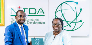 NITDA Committed To Sustainable Solutions for Nigerian Smallholder Farmers – Kashifu NITDA DG, Kashifu Inuwa Abdullahi, CCIE, with Country Director, IFAD, Mrs Dede Ekoue