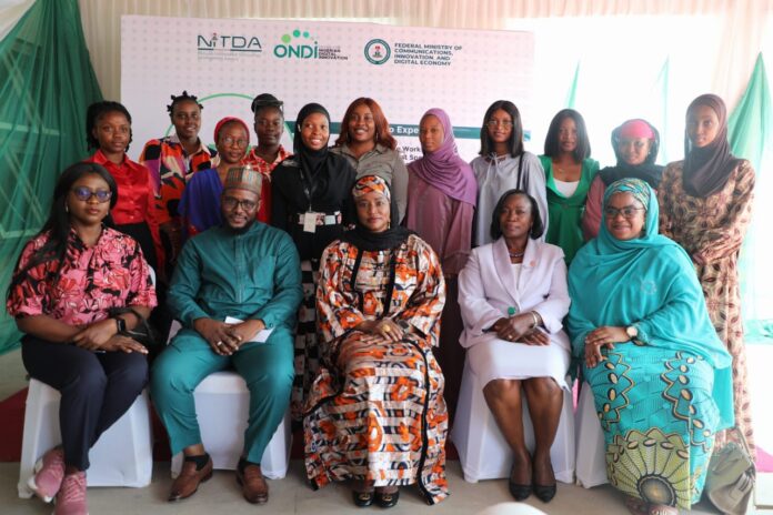 Dr Amina Sambo Magaji with NITDA Female Founder Team