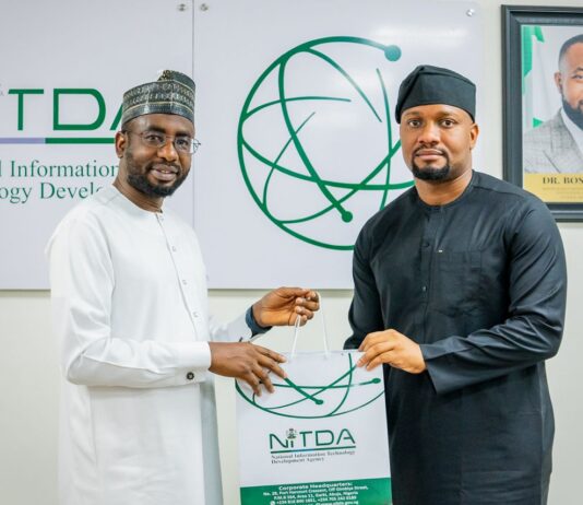 NITDA, SMEDAN to have joint programmes for SMEs, build database for Interventions DG NITDA, Kashifu Inuwa Abdullahi, CCIE, with DG SMEDAN, Charles Odii