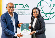 NITDA, Sierra Leone Mulls For Effective Cross-Border Collaboration Dr Aristotle Onumo, NITDA, with Ms Salima Bah, Sierra Leone