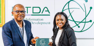 NITDA, Sierra Leone Mulls For Effective Cross-Border Collaboration Dr Aristotle Onumo, NITDA, with Ms Salima Bah, Sierra Leone