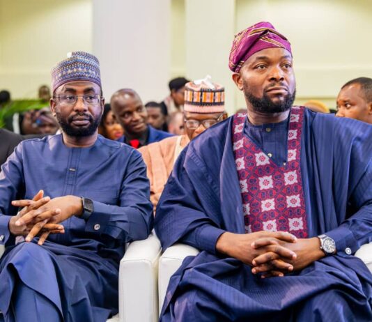National AI Strategy: A Vision for Nigeria’s Technological Future, by Shuaib S. Agaka HM, FMCIDE, Dr. Bosun Tijani (right) alongside the DG NITDA, Kashifu Inuwa CCIE (left) at the National AI Strategy workshop