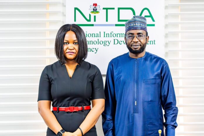 DG NITDA, Kashifu Inuwa CCIE with Head of Government Regulation and Public Policy for TikTok Nigeria and West Africa, Mrs Tokunbo Ibrahim