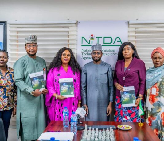 Digital Transformation: NITDA Takes Digital Technologies to Grassroots DG NITDA, Kashifu Inuwa CCIE (middle) alongside Director CAER, NITDA, Hadiza Umar (right) SSA to the President, Comm. Engagement in Nigeria