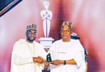 DG NITDA Honored with Prestigious Award for Digital Innovation in Public Service VP Kashim Shettima presenting awards of excellence to DG NITDA, Kashifu Inuwa Abdullahi, CCIE