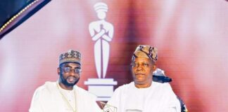 DG NITDA Honored with Prestigious Award for Digital Innovation in Public Service VP Kashim Shettima presenting awards of excellence to DG NITDA, Kashifu Inuwa Abdullahi, CCIE