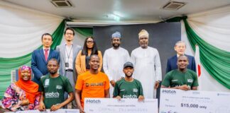 iHATCH: NITDA, JICA, Drive Digital Revolution With $37,000 Cash Prizes For Startups Group of photograph of DG NITDA Kashifu Inuwa Abdullahi, Japan Ambassador to Nigeria with Winners of iHATC Cohort 3 Competition