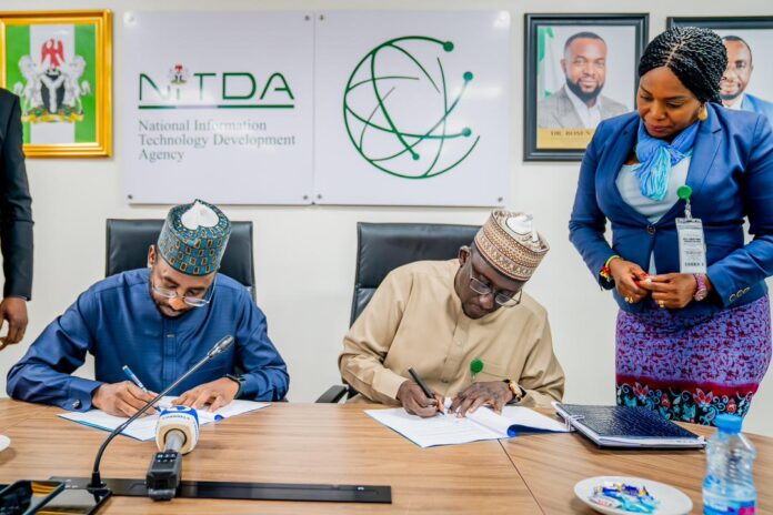 NITDA DG Inks MoU with. NADF DG, Mohammed Abu Ibrahim in Abuja