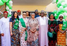 First Lady Commissions Another NITDA, RHI ICT Centre In Kwara First Lady, Oluremi Tinubu(Middle), Gov. Abdulrasak Abdulrahman(Right), Kashifu Inuwa Abdullahi (Back) and others dignitaries during Commissioning.