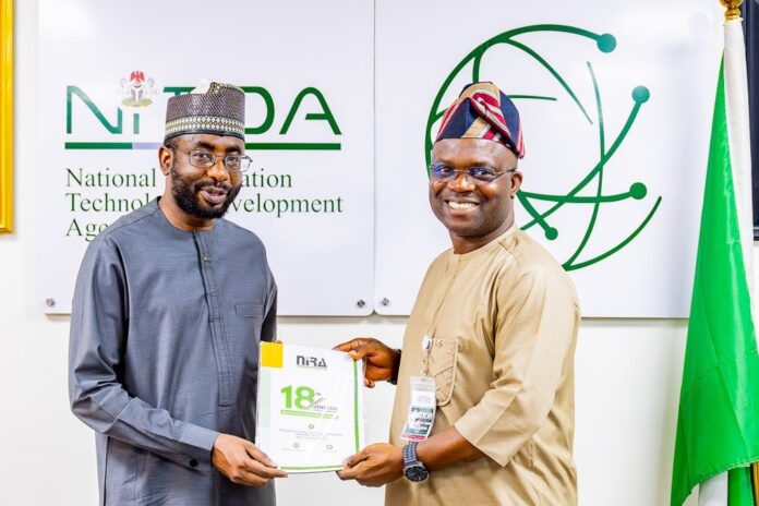 DG NITDA, Kashifu Inuwa Abdullahi with NiRA President, Adesola Akinsanya.